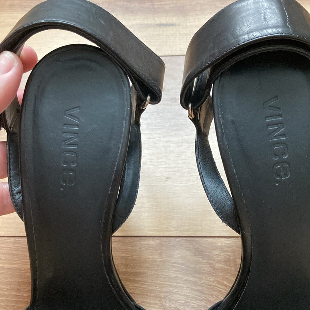 Vince Genna Double Strap Leather Heels - Picture 4 of 11